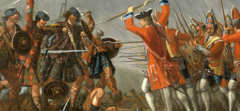 British troops at the Battle of Preston in 1715