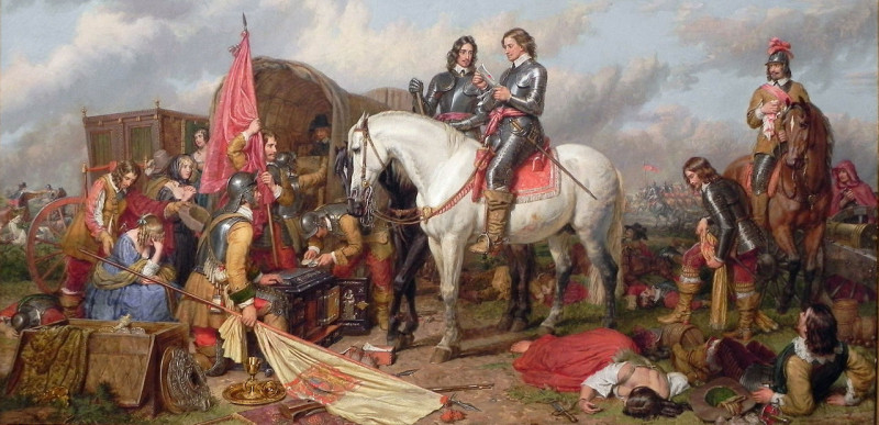 Painting of Oliver Cromwell at the Battle of Naseby