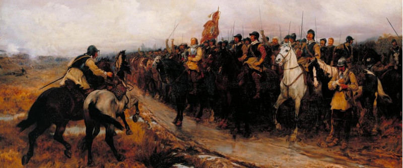 Painting of Cromwell at Dunbar