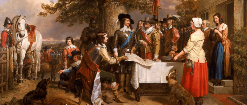 Painting of Charles I and Royalists before the Battle of Edgehill