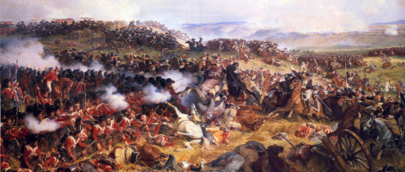 Charge of the French infantry at the Battle of Waterloo